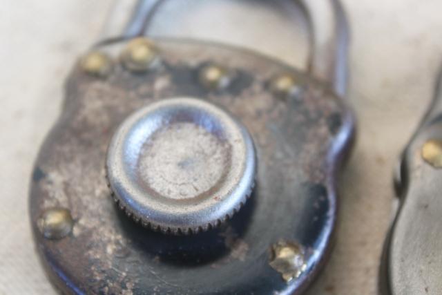 photo of Master Special type combination locks, old antique padlocks w/ small center dials #4