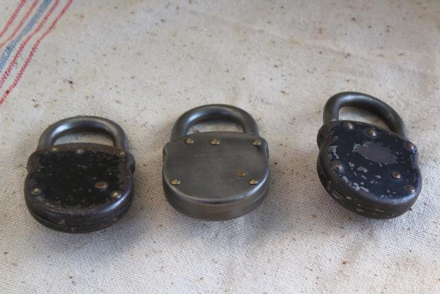 photo of Master Special type combination locks, old antique padlocks w/ small center dials #5