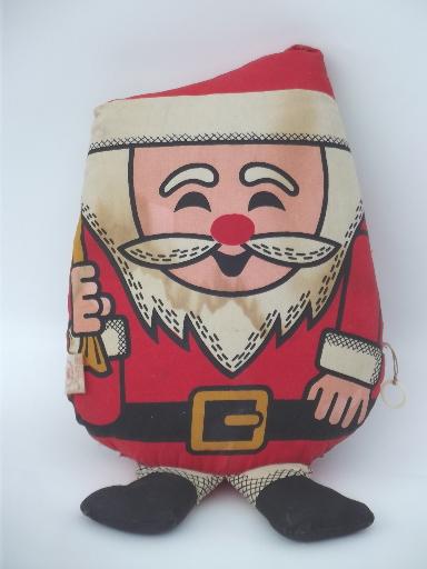 photo of Mattel talking Santa cloth doll stuffed toy, vintage 1968 #1