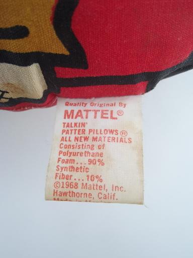 photo of Mattel talking Santa cloth doll stuffed toy, vintage 1968 #5