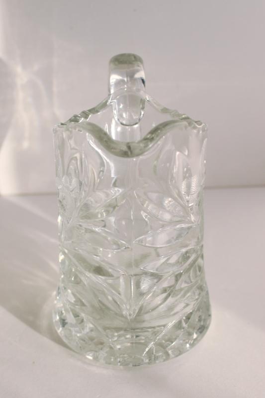 photo of McKee rock crystal clear depression glass creamer, small pitcher or milk jug #2