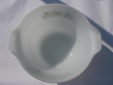 photo of Meadow Green vintage Anchor Hocking Fire King kitchen glass mixing bowl #2