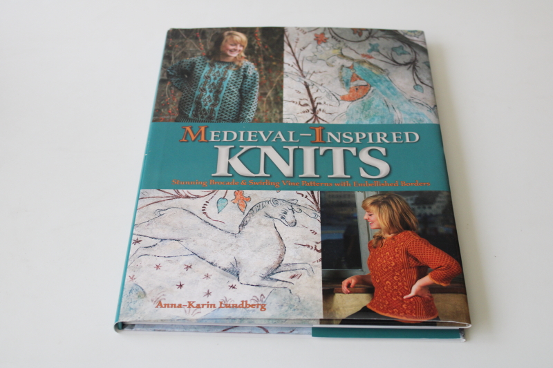 photo of Medieval Inspired Knits, charted knitting patterns traditional borders, folkloric designs #1