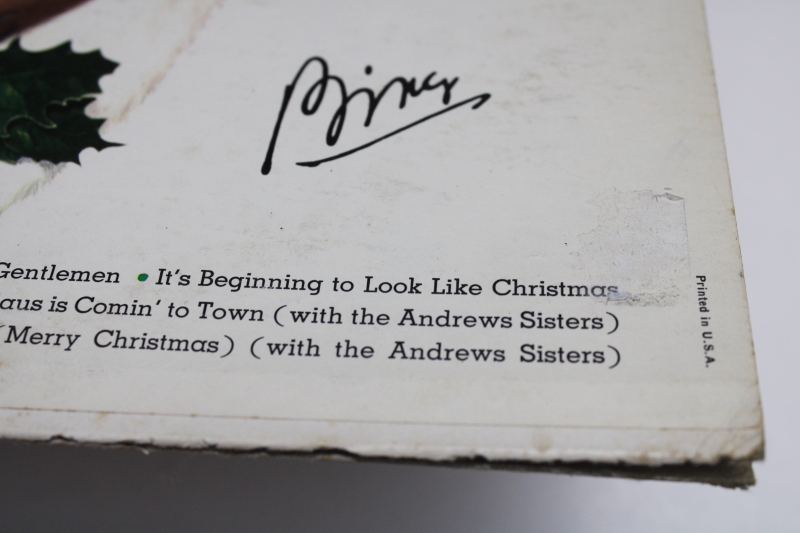photo of Merry Christmas Bing Crosby vintage vinyl LP record classic mid century vintage Christmas carols music  #4