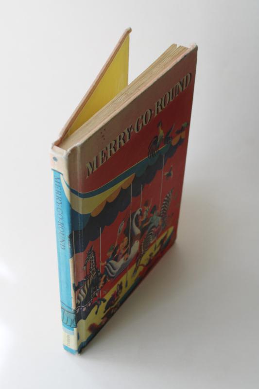 photo of Merry Go Round early reader, vintage 1960 reading book Richard Scarry illustrations #6