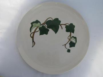 catalog photo of Metlox Poppytrail pottery dinnerware, vintage California Ivy chop or cake plate