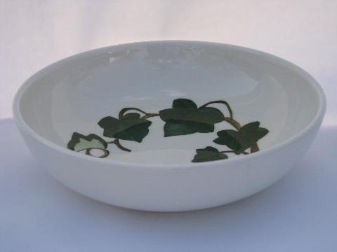 photo of Metlox Poppytrail pottery dinnerware, vintage California Ivy serving pieces lot #3