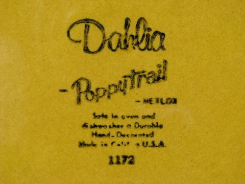 photo of Metlox Poppytrail vintage pottery dinnerware, gold Dahlia sunflowers #4