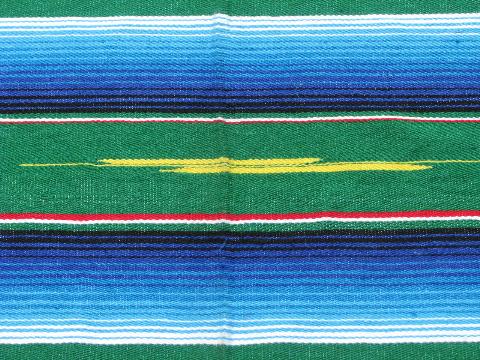 photo of Mexican serape stripes, vintage Indian blanket rug, souvenir of Mexico #2