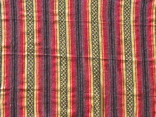 photo of Mexican serape stripes, vintage Indian blanket rug, souvenir of Mexico #2