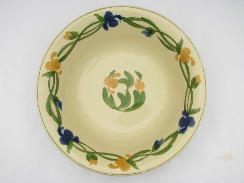 photo of Mexico hand-painted flowers, TitianWare English china bowl, vintage Adams-England #1