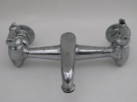 photo of Mid-century vintage chrome swing spout faucet for utility or laundry sink #1