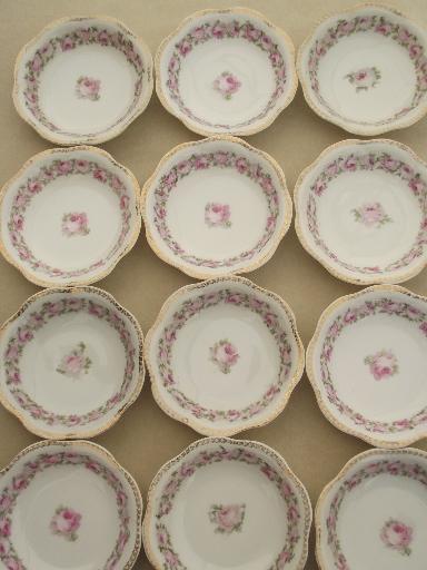 photo of Mignon floral vintage china berry bowls set of 12, Z S & Co Bavaria #1