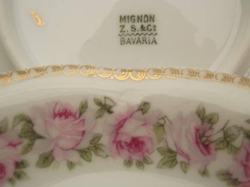 photo of Mignon floral vintage china berry bowls set of 12, Z S & Co Bavaria #5