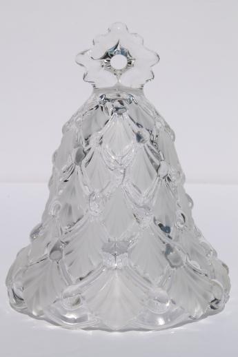 photo of Mikasa Christmas holly bell, winter dreams holiday crystal glass ornament #1