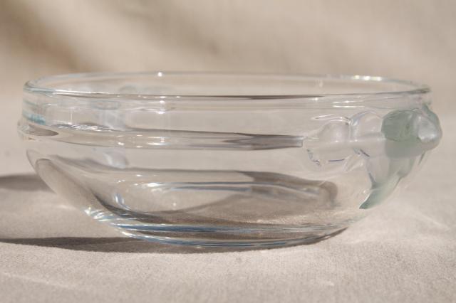 photo of Mikasa Satin Rose clear / frosted glass fruit dishes or salad bowls set of 8 #2