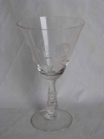 photo of Milburn Rose Westmoreland / Nancy Prentiss glass water glasses, plates, never used #4