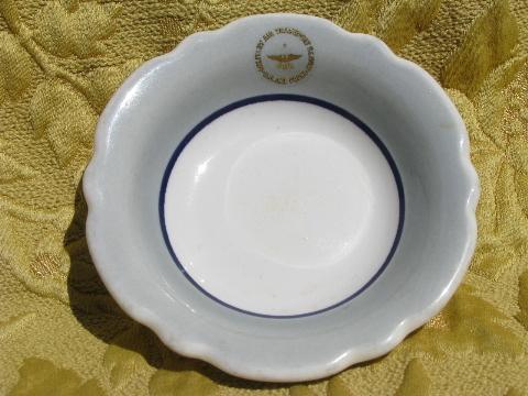 photo of Military Air Transfer seal marked vintage ironstone china bowl #1