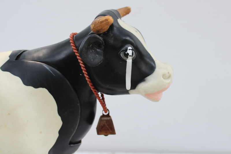 photo of Milky cow, 1970s vintage plastic holstein cow toy General Mills advertising premium  #2
