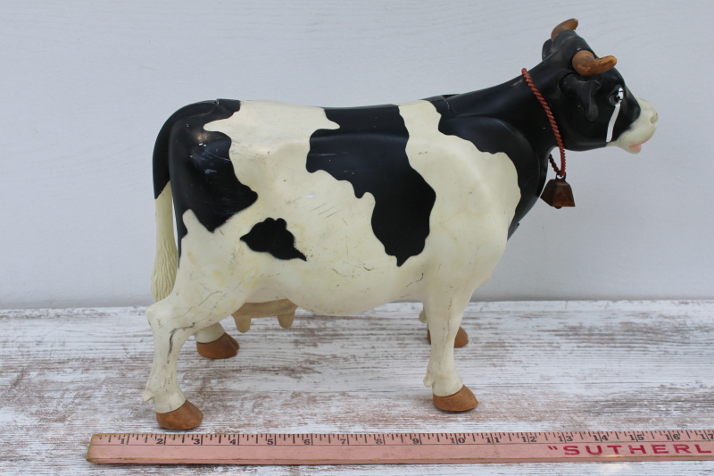 photo of Milky cow, 1970s vintage plastic holstein cow toy General Mills advertising premium  #4