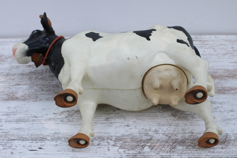 photo of Milky cow, 1970s vintage plastic holstein cow toy General Mills advertising premium  #8
