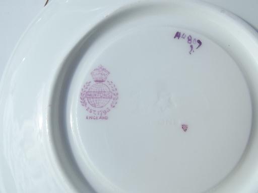 photo of Minton Rose antique handpainted Minton's china cream soups or bouillon cups #6