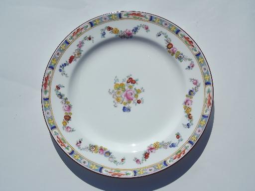 photo of Minton Rose antique handpainted Minton's china plates, luncheon plate lot #2