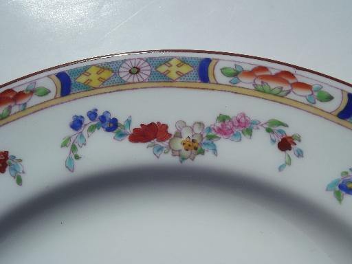 photo of Minton Rose antique handpainted Minton's china plates, luncheon plate lot #3