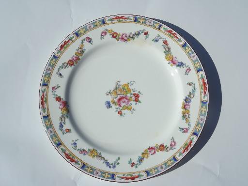 photo of Minton Rose antique handpainted Minton's china plates, luncheon plate lot #4