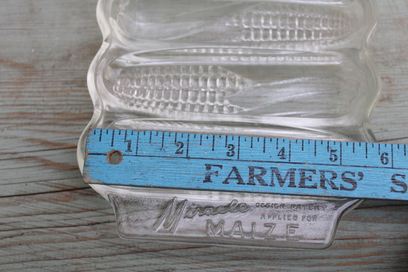 photo of Miracle Maize corn sticks vintage pressed glass baking pan, tiny ears of corn muffins #5