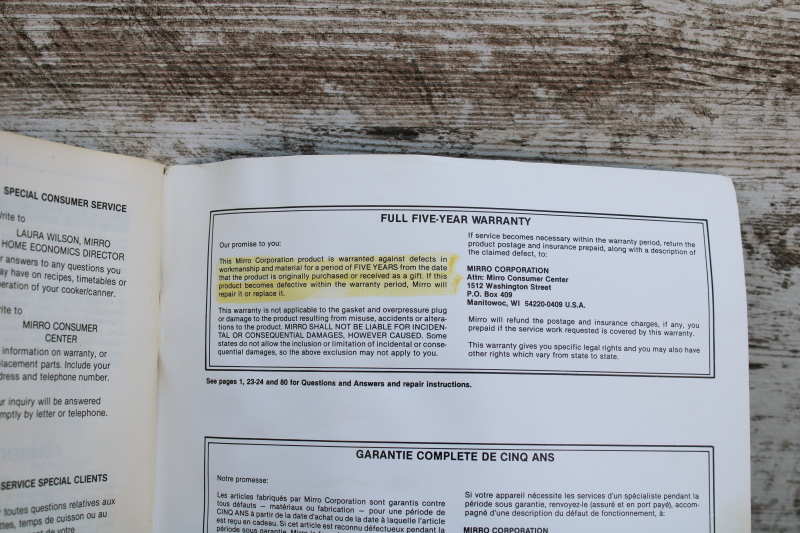 photo of Mirro aluminum Speed Cooker Canner 4 qt pot pressure valve lid w/ book 90s vintage new in box  #14