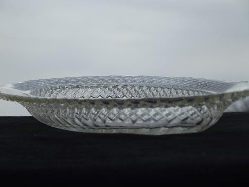 photo of Miss America Anchor Hocking glass oval tray, vintage depression glass  #3