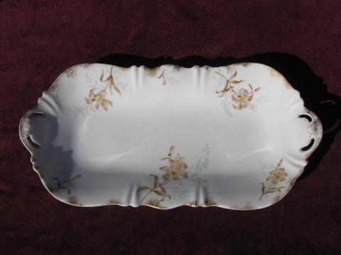 photo of Mont-Mery Limoges, old antique art deco lily pattern bowl Theo Haviland #1