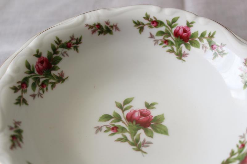 photo of Moss Rose pink roses china Johann Haviland Traditions fruit bowls bread & butter plates #5