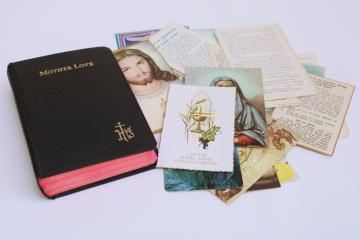 catalog photo of Mother Love, Prayer Book for Christian Wives & Mothers, tiny vintage religious book 