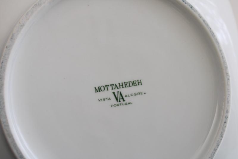 photo of Mottahedeh Vista Alegre Portugal vintage large square bowl, chinoiserie floral #5