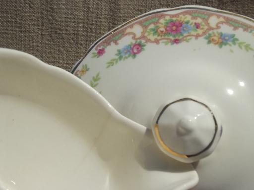 photo of Mount Clemens Mildred china cream & sugar set, vintage Mt Clemens pottery #6