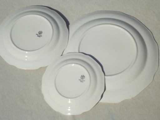 photo of Mount Clemens Mildred floral china dishes, vintage Mt Clemens pottery #5