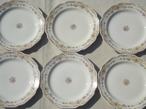 photo of Mount Clemens Mildred floral china dishes, vintage Mt Clemens pottery #7