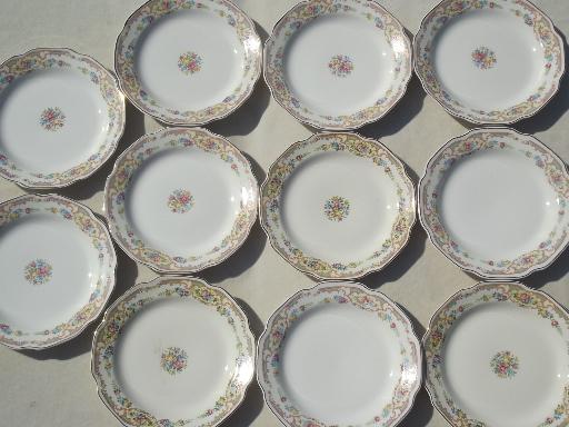 photo of Mount Clemens Mildred floral china dishes, vintage Mt Clemens pottery #8