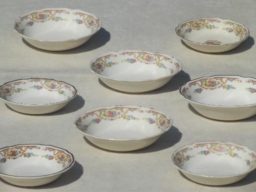 photo of Mount Clemens Mildred floral china dishes, vintage Mt Clemens pottery #9