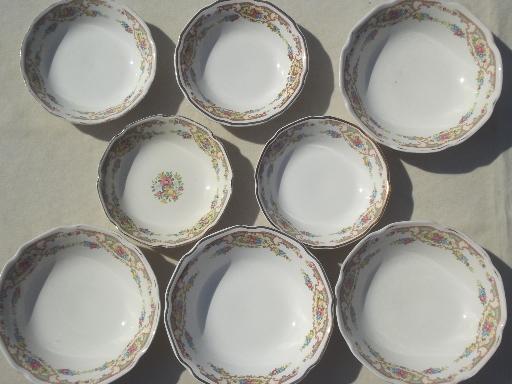 photo of Mount Clemens Mildred floral china dishes, vintage Mt Clemens pottery #10