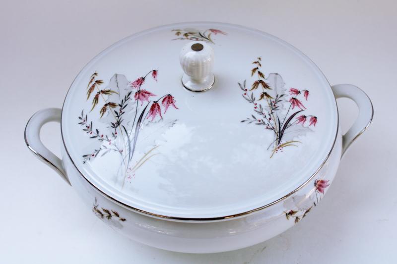 photo of Mountain Bell Royal Duchess Bavaria china, vintage covered bowl, large serving dish #2