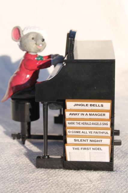 photo of Mr. Christmas Maestro Mouse music box plays piano carols when you choose sheet music #9