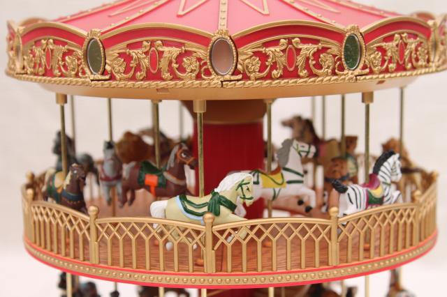 photo of Mr Christmas double decker carousel, electronic music box plays holiday Christmas carols #6