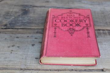 catalog photo of Mrs Beeton's Cookery Book, antique cookbook 1800s or early 1900s vintage, recipes & housekeeping 