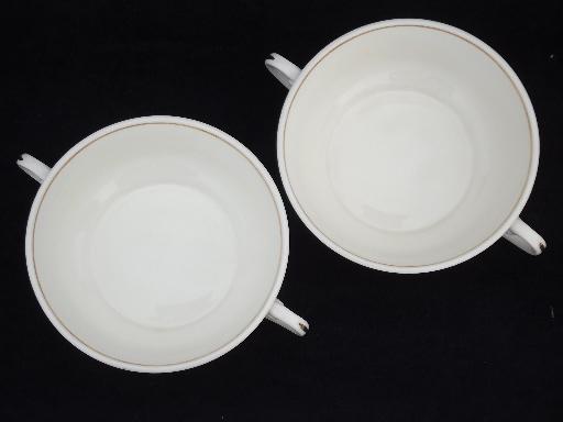 photo of Mt. Clemens pottery Mildred china, double handled cups cream soup bowls #5