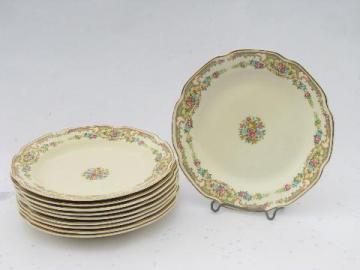 catalog photo of Mt. Clemens pottery Mount Clemens Mildred, 10 china salad plates