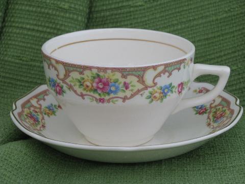 photo of Mt. Clemens pottery Mount Clemens Mildred, 4 cup and saucer sets #2