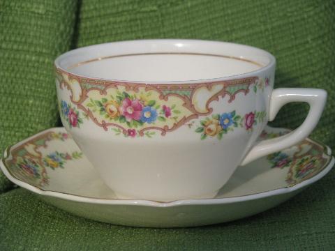 photo of Mt. Clemens pottery Mount Clemens Mildred, 6 cup and saucer sets #2